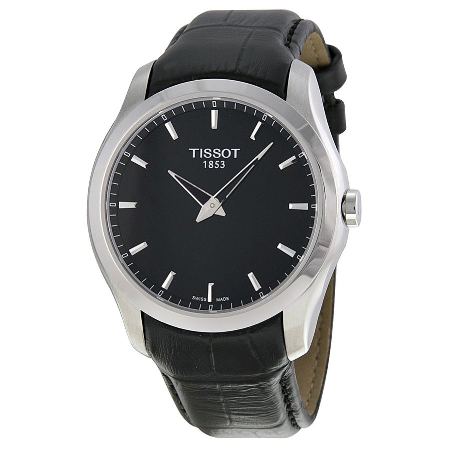 Tissot черные. Тиссот кутюрье мужские кварцевые. Tissot Couturier Black Dial Black Leather men's Analog-Digital watch. Часы тиссот кутюрье мужские. T035.446.16.051.00.